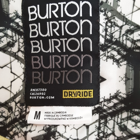 Burton Dry Ride Full Zip Hooded Fleece Lined Jacket - Picture 6 of 7